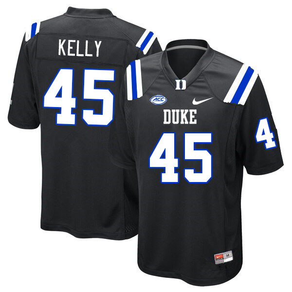 Men #45 Sean Kelly Duke Blue Devils College Football Jerseys Stitched Sale-Black